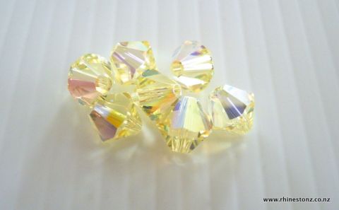 Swarovski Bicone Art 5301 Jonquil AB 4mm